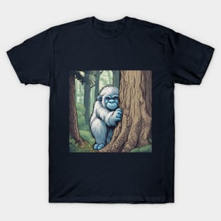 awkward yeti inspired Shy Sasquatch T-Shirt